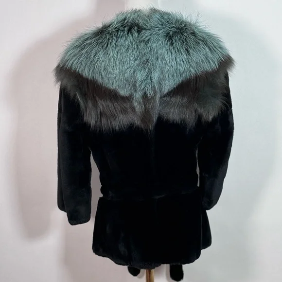 EUC - SASSOFONO Natural Faux Fur Foxy Coat - Picture 2 of 7